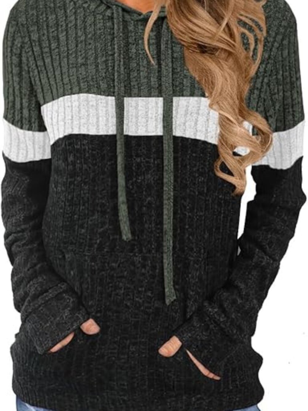 Womens Cozy Textured Sweaters Fall Fashion Hoodies Trendy NWOT
